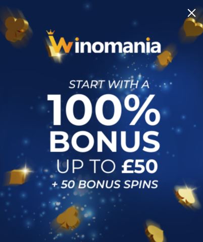 Register at Winomania and get fifty bonus spins