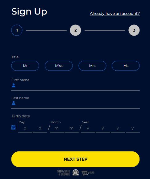 Fill registration form to join Winomania casino today